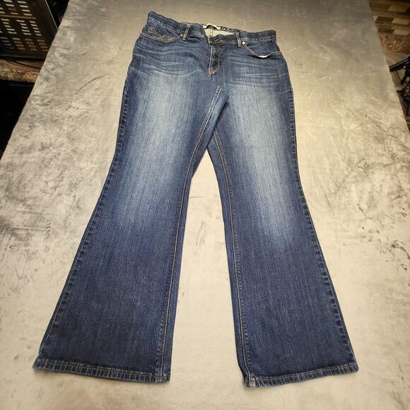 Levis 525 Jeans Womens 20 Medium Blue Bootcut Perfect Waist Denim Stretch Pants - Picture 1 of 10